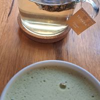 Ginger zest. Matcha latte at Marmalade in Amman