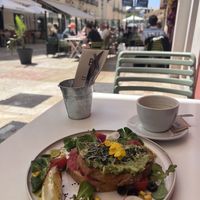 Original avo toast & an oatmilk cappuccino   at Brunchit - Alcazabilla in Malaga