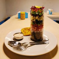 lentil salad
 at Omkar Wellness Inn in Arambol