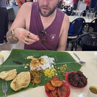 Me eating   at Sri Kortumalai Pillayar Restaurant (Najib's Corner) in Kuala Lumpur