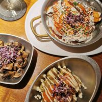 Artichoke hummus and truffle sweet potatoes at Faire Tapas & Wine in Barcelona