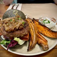 Vegan Beyond Burger  at Faire Tapas & Wine in Barcelona
