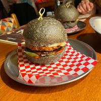 Vegan hamburger   at Faire Tapas & Wine in Barcelona