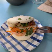 Bao bun sandwich at Faire Tapas & Wine in Barcelona