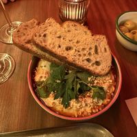 Eggplant & hummus dip (10/10)   at Faire Tapas & Wine in Barcelona
