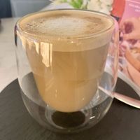Oat milk latte  at Heavenly Desserts in Aberdeen