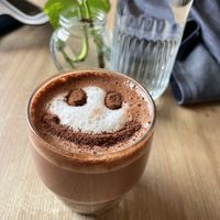 Beetroot latte   at superplanty in Zagreb