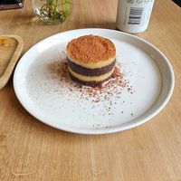 Raw tiramisu cake at superplanty in Zagreb