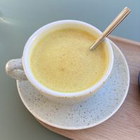 Golden latte   at superplanty in Zagreb