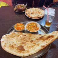 Lunch set with naan bread at Everest in Matsumoto