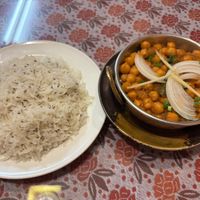 Chana masala with cumin basmati rice  at Everest in Matsumoto