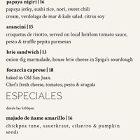 Menu  at Aliado Bar & Aperitivo in San Juan