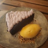 Chocolate cake at Aliado Bar & Aperitivo in San Juan