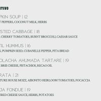 Menu in May 2026  at Aliado Bar & Aperitivo in San Juan