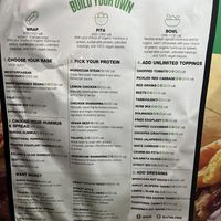 Build your own menu   at Hummus Republic in Lathrop