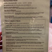 Separate vegan menu  at The Diner on Abercorn in Savannah