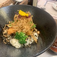 Crispy rice  at Les Amores in Chengdu