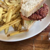 Vegan bietenburger  at Studio K in Amsterdam