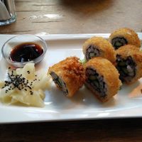 amazing crispy sushi with cucumber at Studio K in Amsterdam