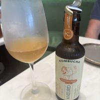 Kombucha comes in a chilled glasss  at Earth Cafe @ BKC in Mumbai