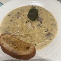 Mushroom pasta  at Earth Cafe @ BKC in Mumbai