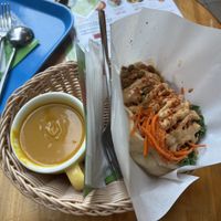 The half sandwich, soup  at Falafel Brothers - Otemachi in Tokyo