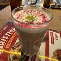 Pink Chai! 😋  at Falafel Brothers - Otemachi in Tokyo