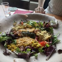 Vegetarian combination without cheese is vegan   at Semhar in Amsterdam