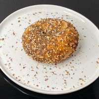 everything bagel (plated at home) at Oxbow in Seattle