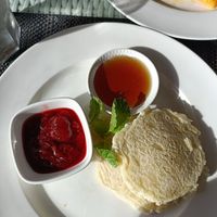 Vegan pancakes at Muri Beach Club Hotel in Rarotonga