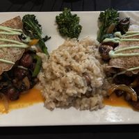 “Steak” and mushroom crepes  at The Studio in Hilton Head Island