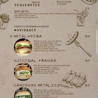 Menu  at Metal Burguer in Santa Maria Da Feira