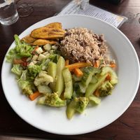 Those vegetables didn‘t receive much love  at Tree Coffee House  in Tortuguero