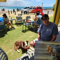 Outdoor & undercover seating at Hub Cafe in Woolgoolga