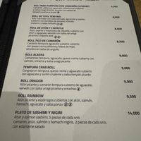 Menu and prices  at Dragonfly Bar & Grill in Tamarindo