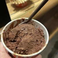 Hazelnut chocolate cookies and cream - yummy!   at Salt & Straw in Roseville