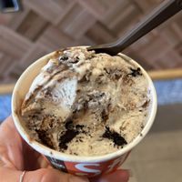 The new permanent vegan flavor hazelnut cookies and cream is so damn good!   at Salt & Straw in Roseville