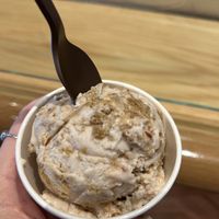 June’s vegan flavor - caramelized plantain with spicy pecan brittle   at Salt & Straw in Roseville