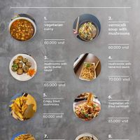 Menu  at Tiệm trà Lê La - Le La Vegan in Cao Bang