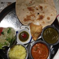 This is the vegetable dinner set. They were happy to make this vegan nan for me. :) at Sri Lanka Kagoshima in Kagoshima
