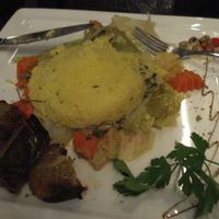 Couscous with sweet potatoes, some beans and grilled vegetables. at Espaco Funchal in Funchal