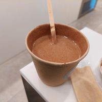 Hot vegan chocolate milk at Fluid in Nagano