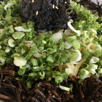 Laver pesto fusiformis pasta (all vegan)  at Soombida - 숨비다 in Jeju