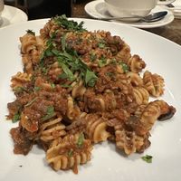 Mushroom “Bolognese” (no feta, substitute oil instead of butter)  at The French in Hamilton