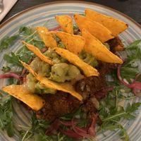 baked sweet potato filled with guacamole   at Jáma³ Garden Pub in Prague