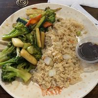 Lunch special: stir fry vegetables and rice  at Hibachi Express in Plant City