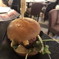 Mini burger  at Pinchos in Sundbyberg