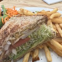 Hummus veggie sandwichh  at Brothers Cafe in San Mateo