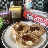 Simple Girl Breakfast - with LOTS of vegan butter + jam 🍓 I love how they expanded their offerings! Keep an eye out!  at Dave's Killer Bread in Milwaukie