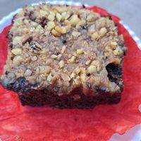 Caramel brownie at GuanaVeg in Guanajuato